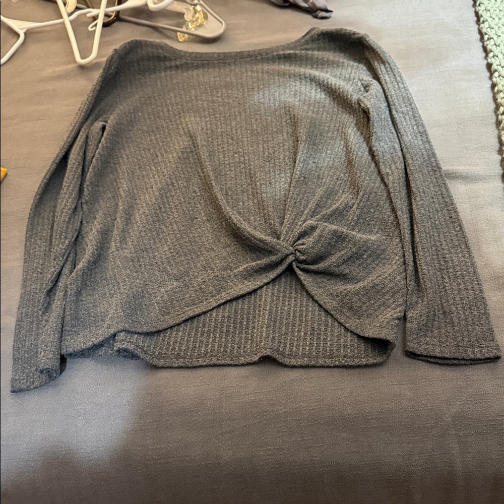 Cat & Jack Gray Off-the-Shoulder Sweater